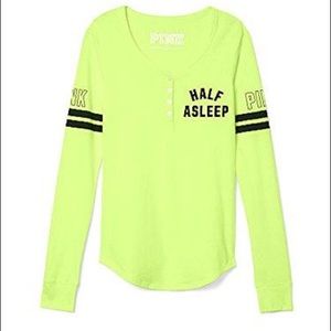 PINK "Half Asleep" Comfy Baseball Long Sleeve